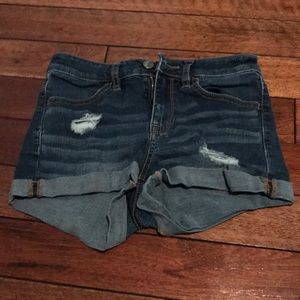 Mid rise jean shorts